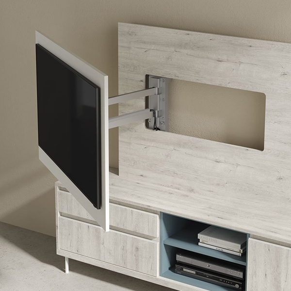 Mueble de TV con panel giratorio