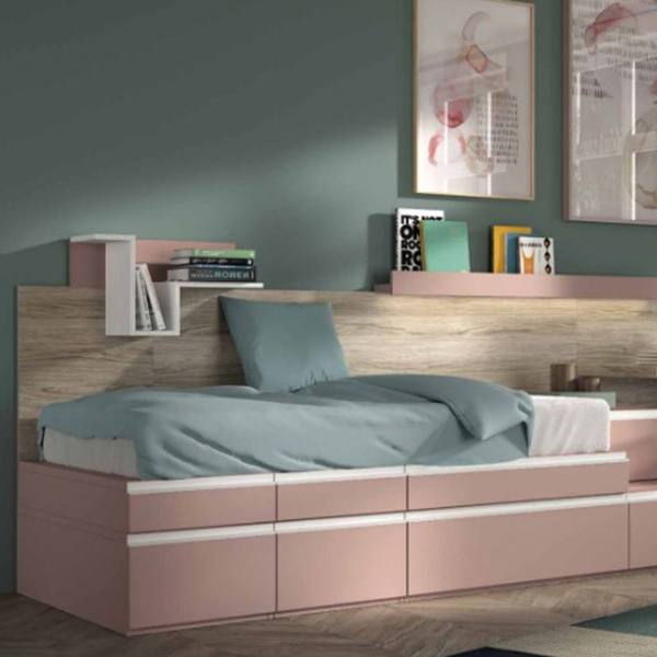 dormitorio juvenil block rosa