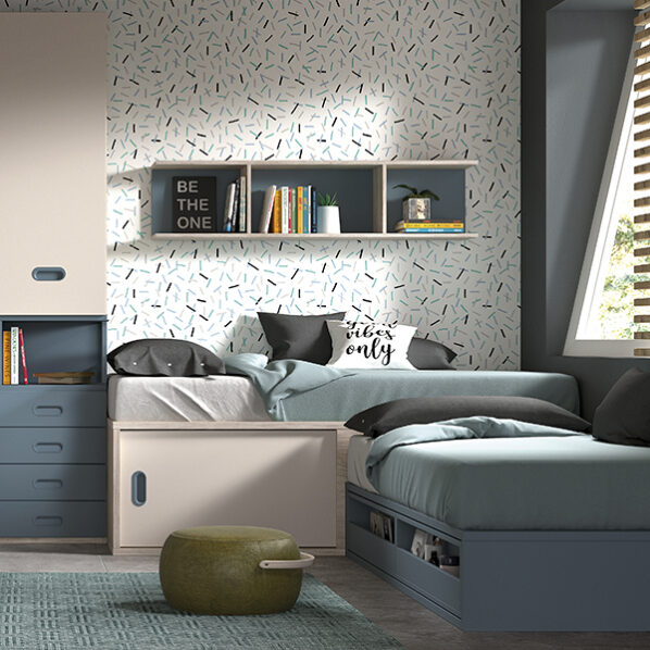 Dormitorio juvenil doble nido
