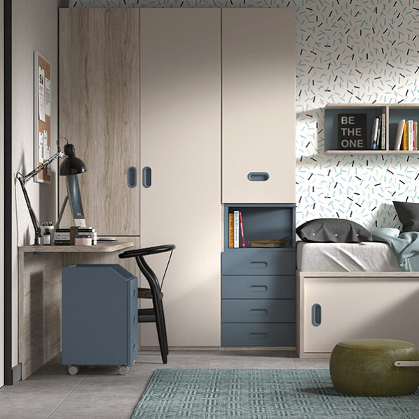 Dormitorio juvenil doble nido