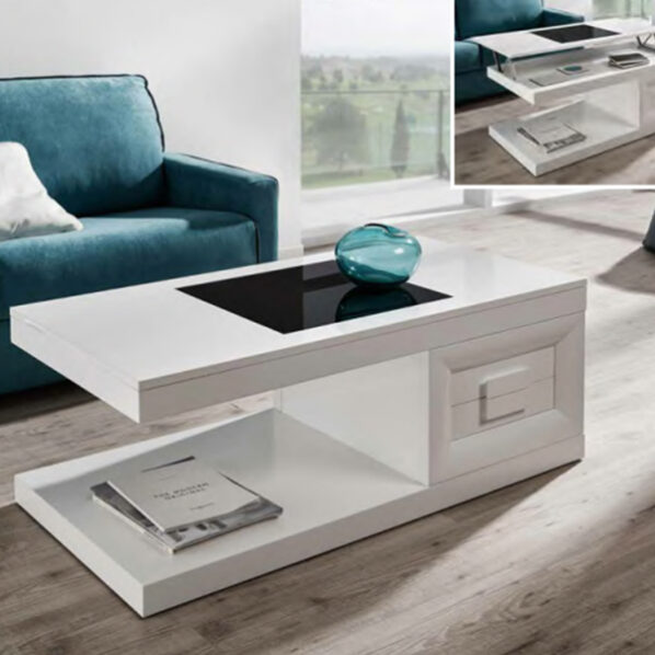 Mesa de centro elevable con almacenaje