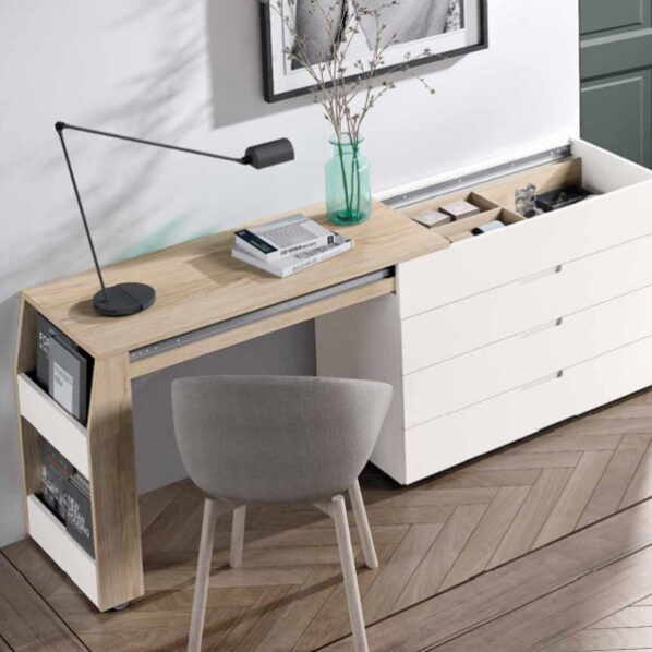 Dormitorio moderno con luz led