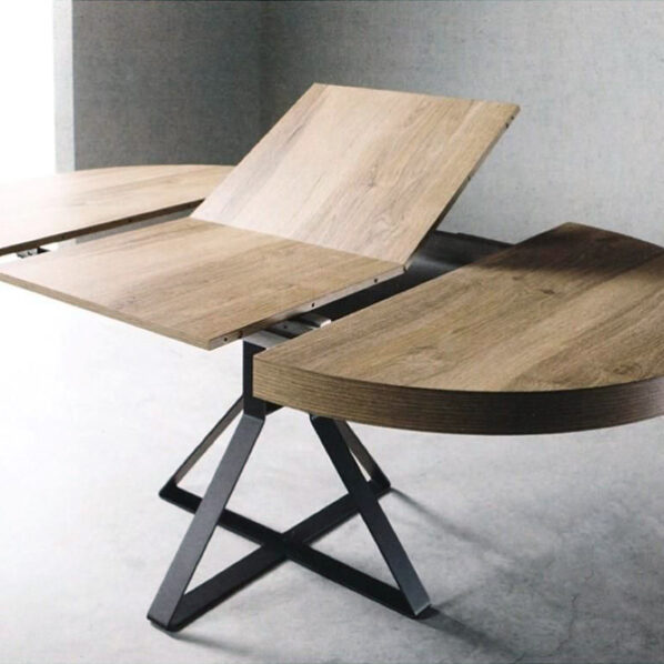 Mesa redonda extensible pata metal