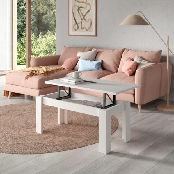 MESA DE CENTRO ELEVABLE EN MADERA