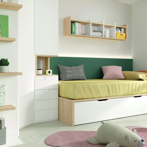 Detalle cama nido y armario