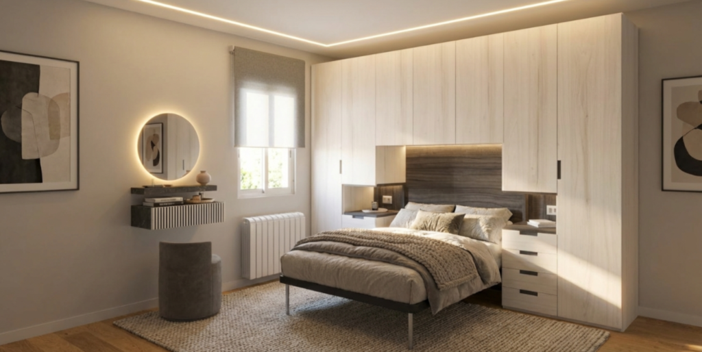 Dormitorio puente de matrimonio